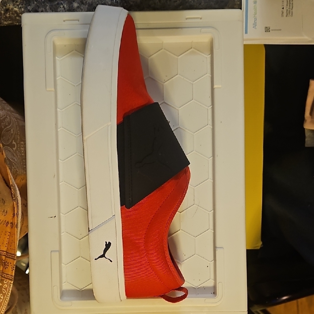 Puma Men's Red Slip-On Sneakers